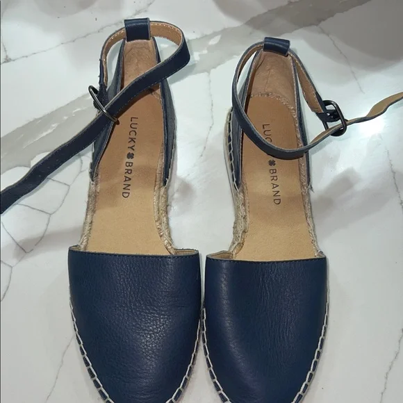 Lucky Brand Navy Espadrille Sandals - Picture 1 of 6